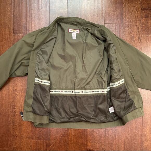Caribbean Joe Men's Olive Green Spring Weight Jacket, Super Soft Fabric, Size Lg - Picture 15 of 16